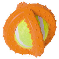 Produktbild von Nobby Hundeball aus Vollgummi mit Tennisball-Funktion orange