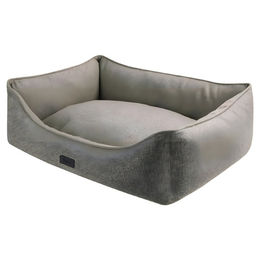 Nobby Hundebett Anda eckig beige aus Plüsch 80 x 70 x 24 cm – Bild 1 von 3