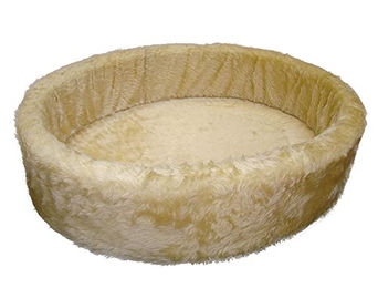 Nobby Hundebett aus Plüsch in Beige mit 90 cm Durchmesser – Bild 1 von 1