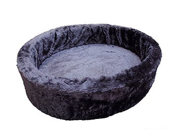 Nobby Hundebett aus Plüsch grau 80 cm - 80 cm – Bild 1 von 4