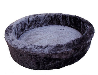 Nobby Hundebett aus Plüsch Grau 90 cm - 90 cm – Bild 1 von 3