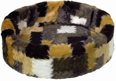 Nobby Hundebett aus Plüsch in Bunt mit 70 cm Durchmesser - 70 cm – Bild 1 von 3