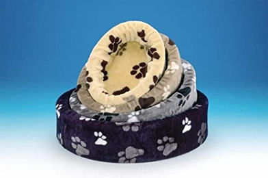 Nobby Hundebett aus Plüsch Pfote Grau 100 cm - 100 cm – Bild 1 von 4