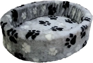 Nobby Hundebett aus Plüsch Pfote Grau 70 cm - 1 Stk. – Bild 1 von 4