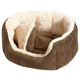 Produktbild von Nobby Hundebett Ceno Plüsch beige/braun 45 x 40 x 19 cm