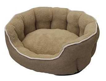 Nobby Hundebett Classic Brenta Komfortbett aus Polyester in Braun/Beige 59 x 53 x 18 cm – Bild 1 von 4