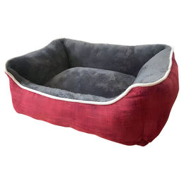 Produktbild von Nobby Hundebett Classic eckig Arno in Bordeaux aus Plüsch 52 x 41 x 16 cm