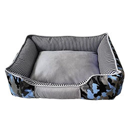 Nobby Hundebett Classic Elio eckig Blau Camouflage 60 x 50 x 18 cm – Bild 1 von 3