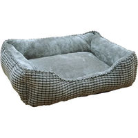 Produktbild von Nobby Hundebett Classic Garik eckig aus Plüsch dunkelgrau 50 x 40 x 17 cm