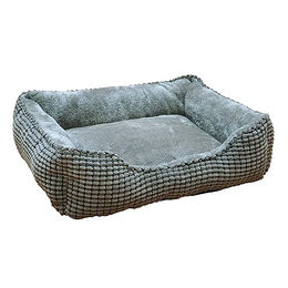 Nobby Hundebett Classic Garik eckig in Grau aus Plüsch 80 x 70 x 22 cm – Bild 1 von 5
