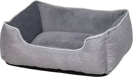 Nobby Hundebett Classic Purna eckig Grau Plüsch 50 x 40 x 17 cm – Bild 1 von 4