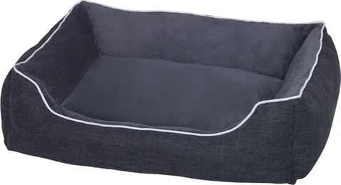 Nobby Hundebett Classic PURUS aus Plüsch in Grau 100 x 70 x 28 cm – Bild 1 von 3