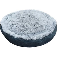 Produktbild von Nobby Hundebett Classic Seda rund Grau Plüsch für kleine bis mittelgroße Hunde Ø 50 x 12 cm