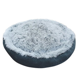 Nobby Hundebett Classic SEDA rund Grau Plüsch Ø 100 x 12 cm – Bild 1 von 4