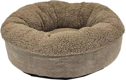 Nobby Hundebett Classic Teddy Plüsch Rund in Taupe – Bild 1 von 2