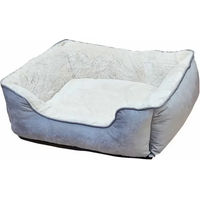 Produktbild von Nobby Hundebett Classic TOFA rechteckig Plüsch grau/beige Größe S 50 x 40 x 17 cm