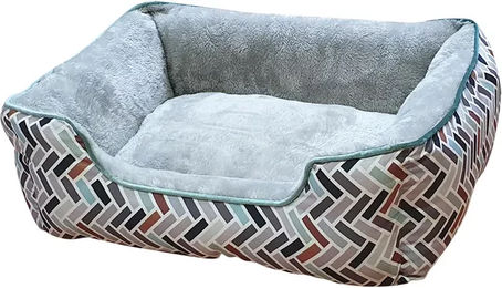 Nobby Hundebett Classic Tonis eckiges Komfortbett aus Plüsch Grau 70 x 60 x 20 cm – Bild 1 von 4