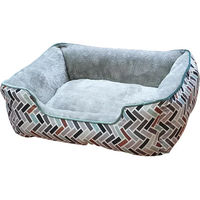 Produktbild von Nobby Hundebett Classic Tonis eckiges Komfortbett aus Plüsch Grau 70 x 60 x 20 cm