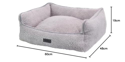 Nobby Hundebett Cloudy grau aus Plüsch klein – Bild 1 von 7