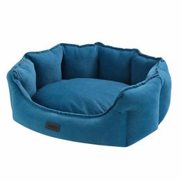 Nobby Hundebett Cordo oval blau Cord 65 x 57 x 22 cm – Bild 1 von 2