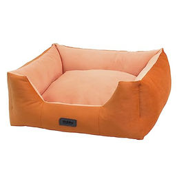 Nobby Hundebett Cumba eckig aus Plüsch in Caramel Braun Beige Orange 80 x 70 x 23 cm – Bild 1 von 6