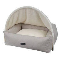 Produktbild von Nobby Hundebett Ilana Komfortbett mit Höhle aus Plüsch beige Größe S