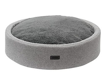 Nobby Hundebett Jasin rund aus Plüsch Grau Ø 60 cm – Bild 1 von 3