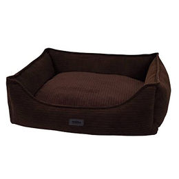 Nobby Hundebett Kamba eckig braun aus Cord 80 x 70 x 23 cm – Bild 1 von 3