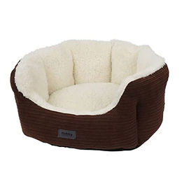 Nobby Hundebett Kamba oval braun aus Cord – Bild 1 von 5
