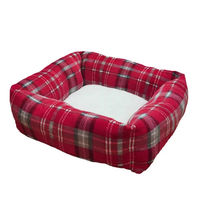 Produktbild von Nobby Hundebett Kareli aus Plüsch in Rot 50 x 50 x 20 cm
