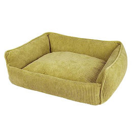 Nobby Hundebett Kirek eckig aus Cord in Grün für kleine Hunde 45 x 40 x 18 cm – Bild 1 von 1
