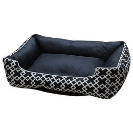 Produktbild von Nobby Hundebett Komfort eckig Schwarz/Weiß 70 x 60 x 20 cm