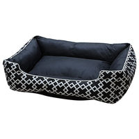 Produktbild von Nobby Hundebett Komfort eckig Schwarz/Weiß 70 x 60 x 20 cm