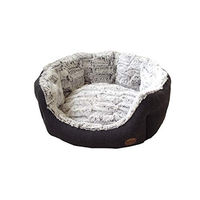 Produktbild von Nobby Hundebett Komfort Oval Cacho aus Plüsch Dunkelgrau 45 cm