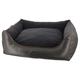 Produktbild von Nobby Hundebett Komfortbett eckig Texas aus Kunstleder dunkelbraun 100 x 80 x 25 cm