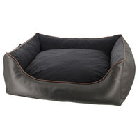 Produktbild von Nobby Hundebett Komfortbett eckig Texas aus Kunstleder dunkelbraun 100 x 80 x 25 cm