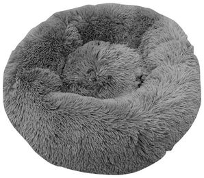 Nobby Hundebett Kuscheldonut Esla aus Plüsch Grau Ø 70 x 26 cm – Bild 1 von 5