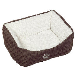 Produktbild von Nobby Hundebett Neiku Plüsch braun weiß 60 x 48 x 19 cm