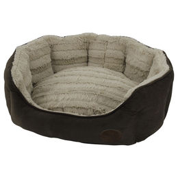 Produktbild von Nobby Hundebett oval Kara braun 86 x 70 x 24 cm