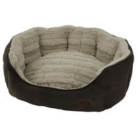 Produktbild von Nobby Hundebett oval Kara braun 86 x 70 x 24 cm