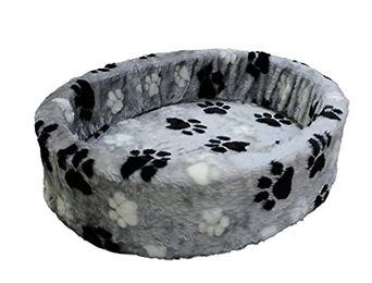 Nobby Hundebett Pfote aus Plüsch Grau 60 cm - 60 cm – Bild 1 von 4