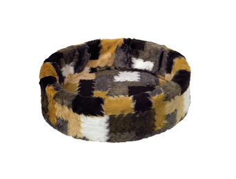 Nobby Hundebett Plüschbett Patchwork Bunt 40 cm - 40 cm – Bild 1 von 3
