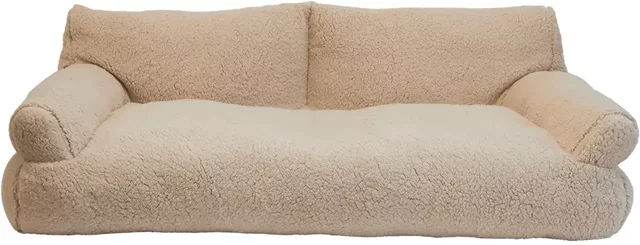 Nobby Hundebett Plüschsofa Classic Teddy beige Größe L – Bild 1 von 3
