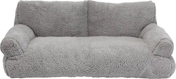 Nobby Hundebett Plüschsofa Classic Teddy Grau – Bild 1 von 6
