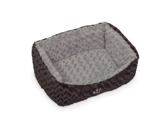 Nobby Hundebett Seoli Komfortkorb aus Plüsch Grau 75 x 60 x 23 cm – Bild 1 von 4