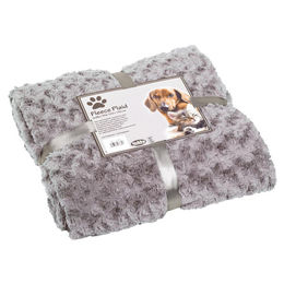 Produktbild von Nobby Hundedecke Fleece Plaid Super Soft Grau Größe L