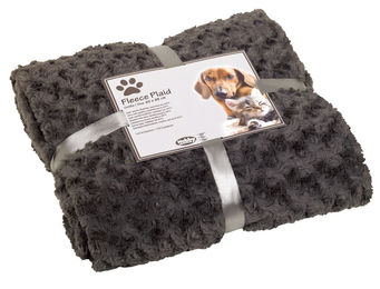 Nobby Hundedecke Fleece Plaid Super Soft grau Größe S 60 x 85 cm – Bild 1 von 3