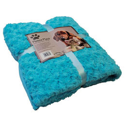 Produktbild von Nobby Hundedecke Fleece Plaid Super Soft Hellblau Größe M