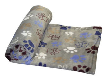 Nobby Hundedecke Lissi Classic Fleece Plaid hellgrau 75 x 100 cm – Bild 1 von 5