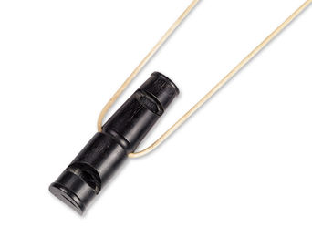 Nobby Hundedressurpfeife aus Büffelhorn zwei-Ton 7 cm Natur Schwarz - 1 Stk. – Bild 1 von 6